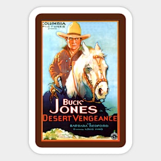 Classic Western Movie Poster - Desert Vengance Sticker